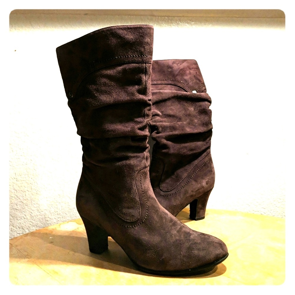 Blondo Purple Suede Knee Boots